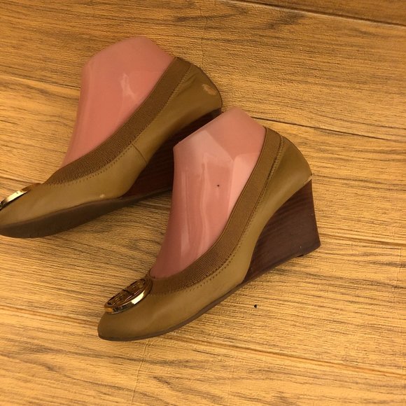 Tory Burch Shoes - Tory Burch Caroline Wedge heeled slip on leather, 7